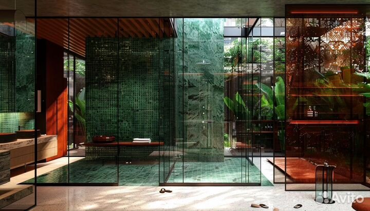 Душевая стеклянная перегородка