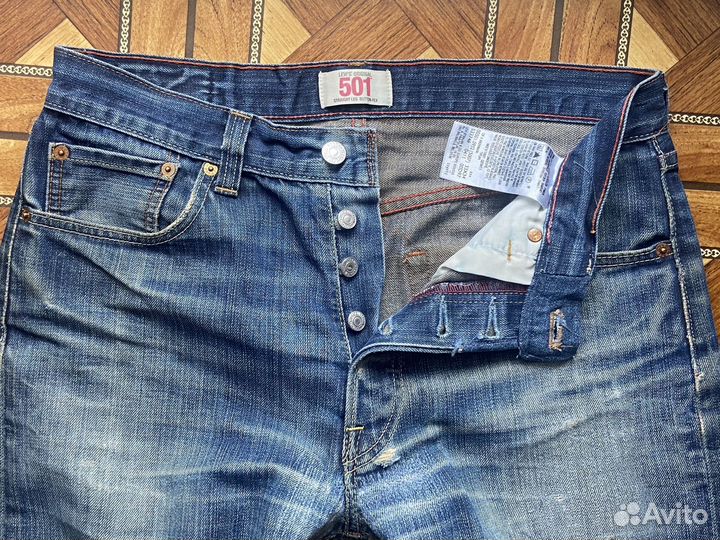 Джинсы levis 501 carhartt винтаж