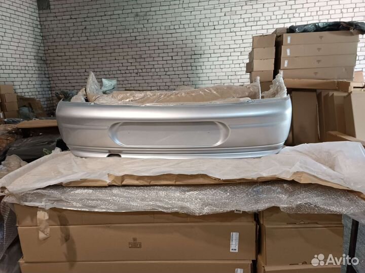 Задний бампер ваз 2110 серебристый (снежка)