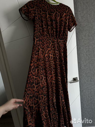 Платье миди леопард 48-50