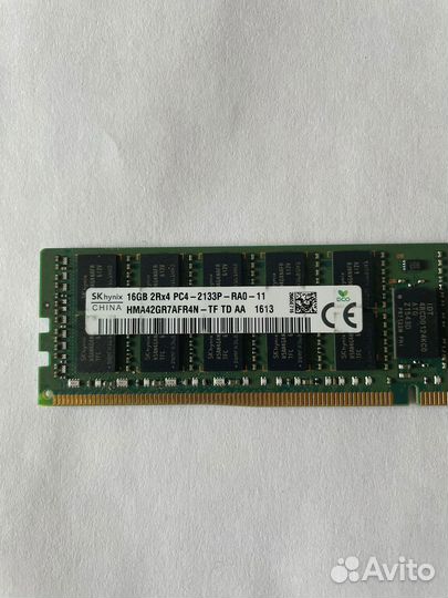 Серверная память 16gb DDR4 ECC REG (б/у)