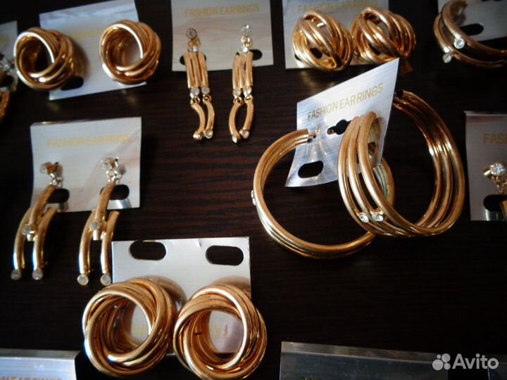 Серьги бижутерия сережки новые