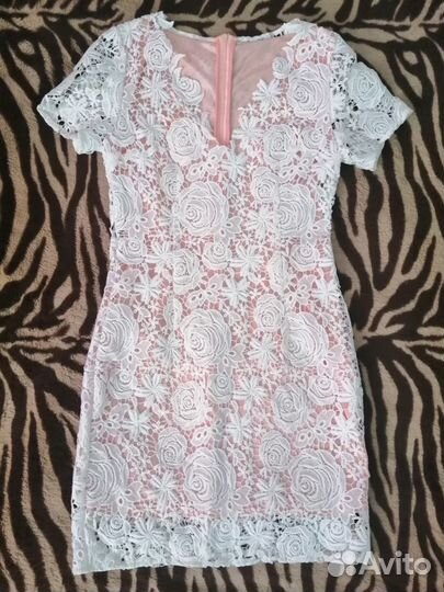 Платье белое кружево размер 42