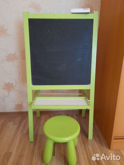 Мольберт детский двусторонний икеа + табуреточка