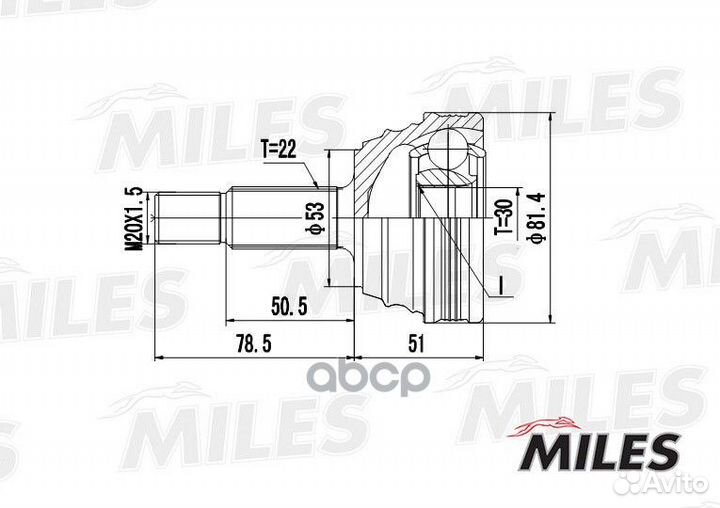 ШРУС наружный VW lupo/polo 1.0-1.9D 94-05 (GKN