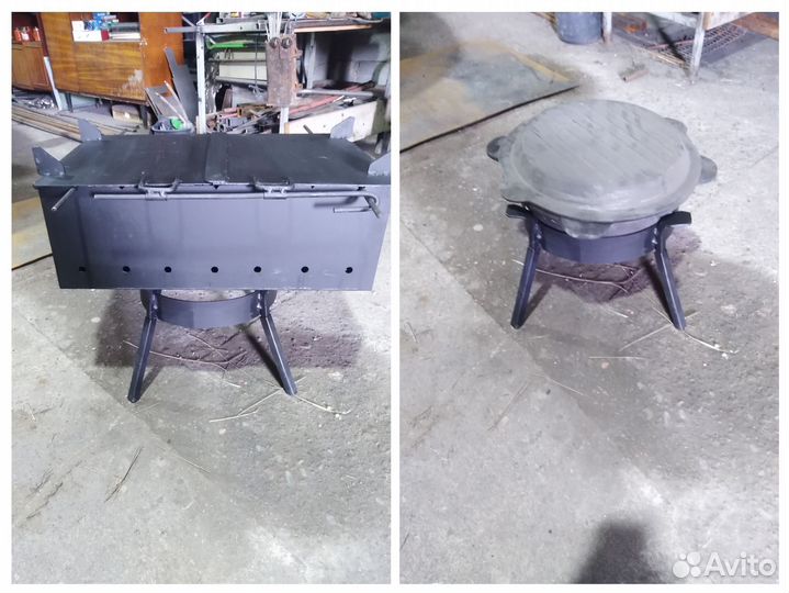 Многофункциональный мангал и коптилная с казаном