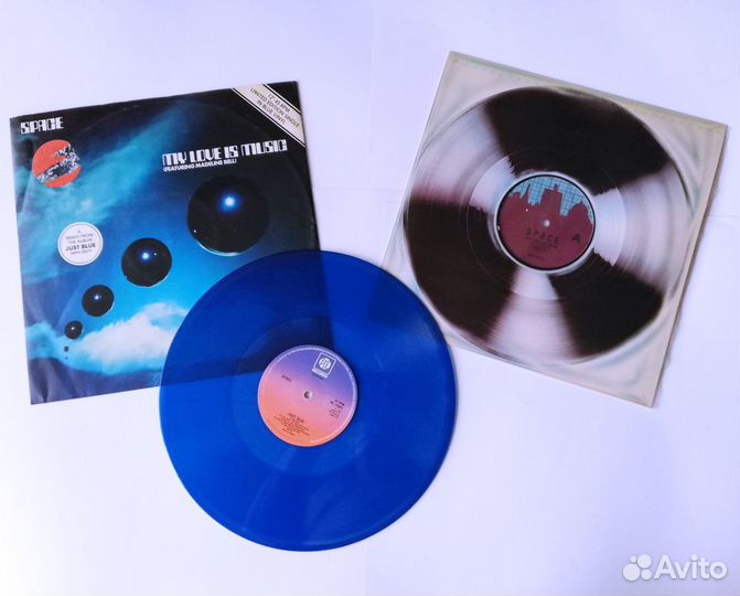 Space UK 12'' singles, blue color 78,82 rare Mixed