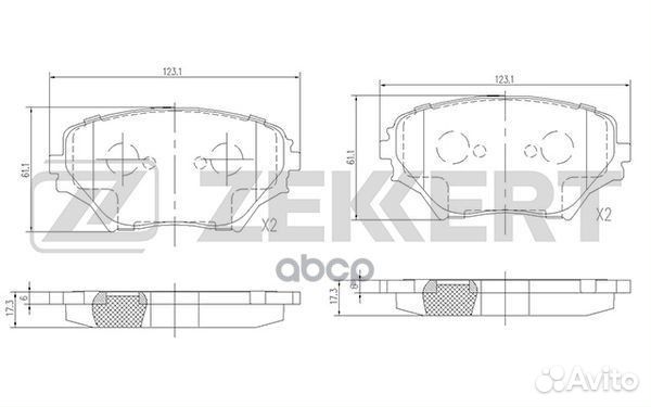 Колодки торм. диск. передн. Toyota Rav 4 (A20)