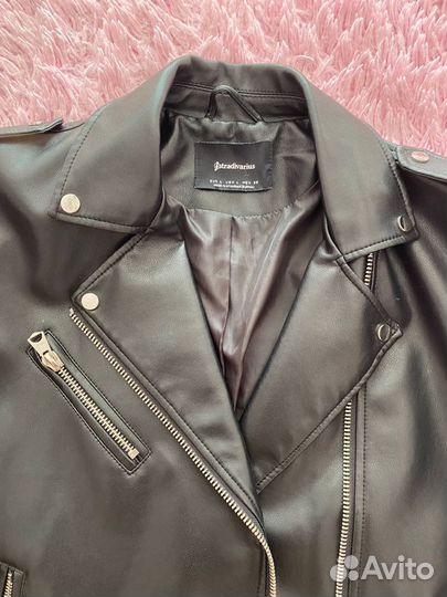 Кожаная куртка Stradivarius