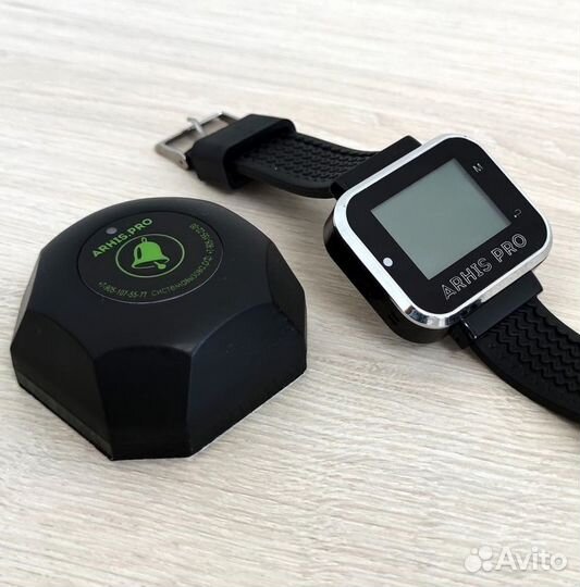 Кнопка вызова официанта модель Бургер с часами