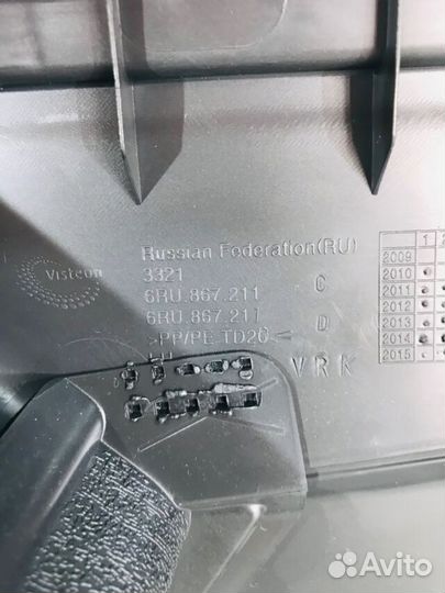 Обшивка двери задняя левая volkswagen polo 5 1.6 а