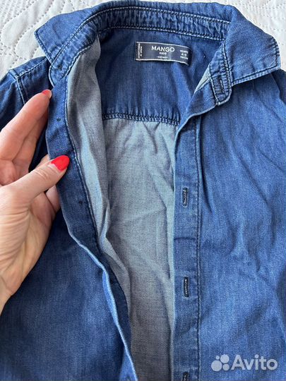 Джинсовая рубашка mango детская 110 см