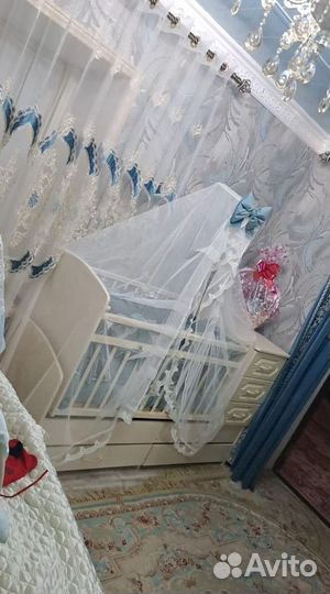 Детская кроватка 3 в 1 с комодом