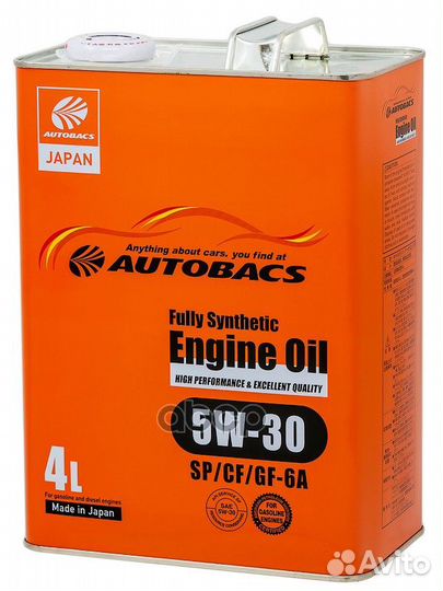 Масло моторное autobacs engine OIL FS 5W-30 SP