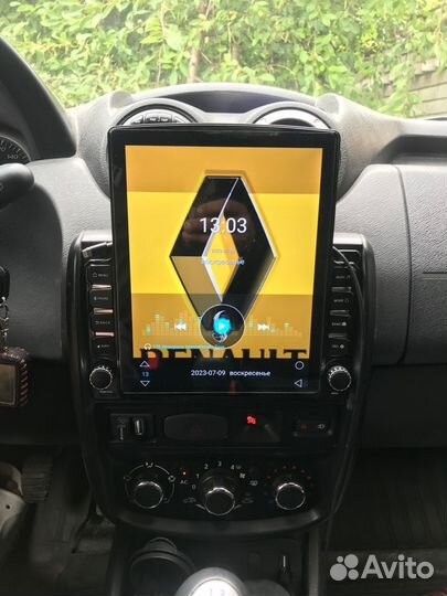 Магнитола в стиле Tesla на Renault Duster 9,7дюймо