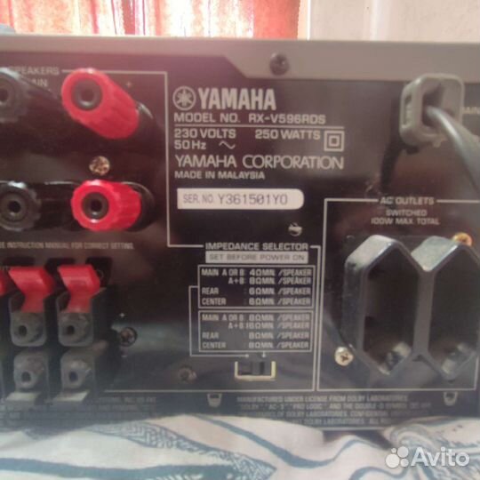 Ресивер yamaha rx v596rds