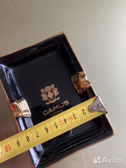 Фарфоровая пепельница Camus, металлическая San-Fra