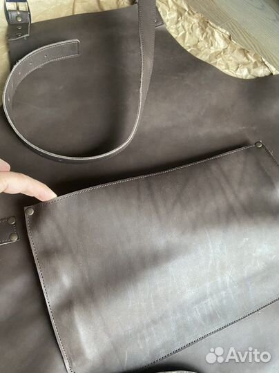 Фартук доя готовки кожаный