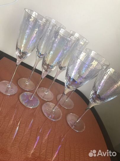Хрустальные бокалы с перламутровым покрытием