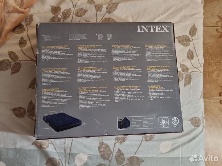 Надувной матрас intex с насосом