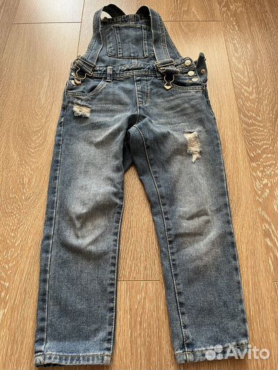 Джинсовый комбинезон для девочки 122