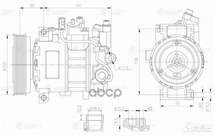 Компрессор кондиц. для а/м Audi A4 (B7) (04) /A