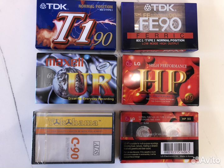 Аудиокассеты мк-60, Lucky, TDK, LG, Maxell