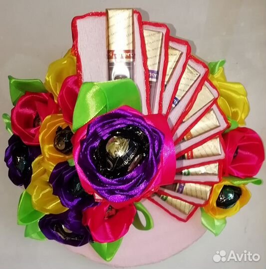 Лестница с конфетами в наличии. Подарок. Букет