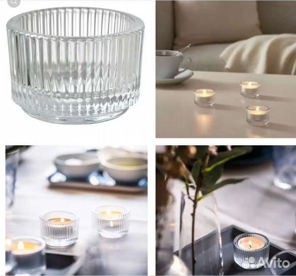 Подсвечники Анледнинг Гласиг новые IKEA
