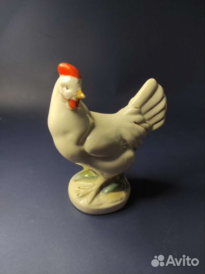 Статуэтка курица старая Гжель