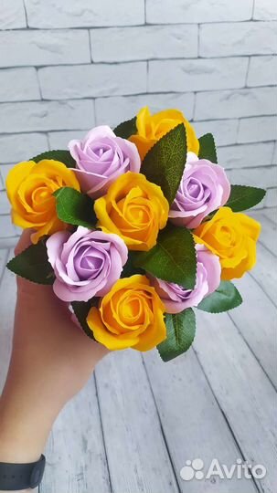 Букет из мыльных роз