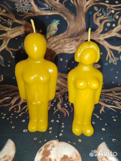 Свеча Вольт восковой, кукла Вуду