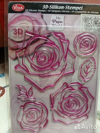 Штамп силиконовый Silicon-Stempel viva-decor лот 1