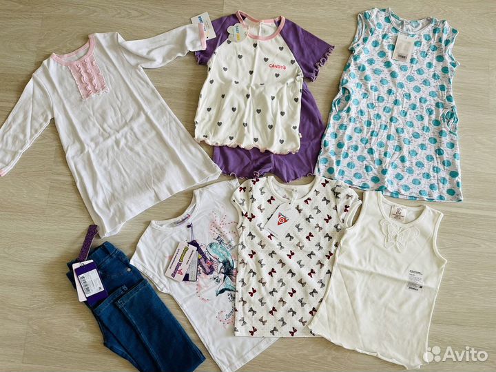 Вещи пакетом на девочку рост 110 новые