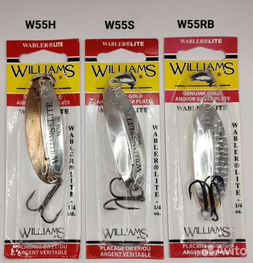 Блесны Williams Wabler Lite W55 оригинальные