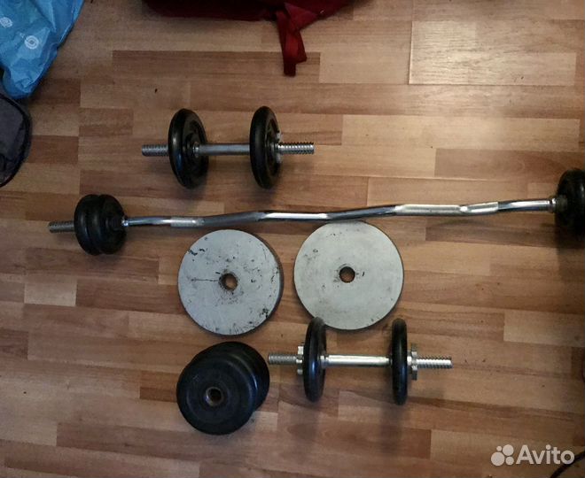 Штанга гриф блины бу