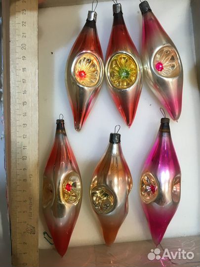 Елочные игрушки ссср,Глинка,часы прожектор каталог