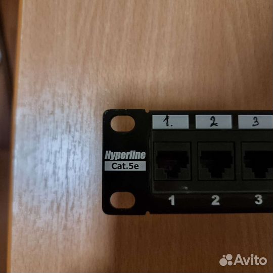 Патч-панель 24 порта Hyperline Cat.5e