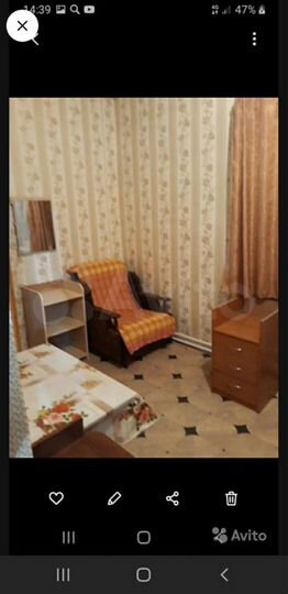 Комната 15 м² в 1-к., 2/2 эт.