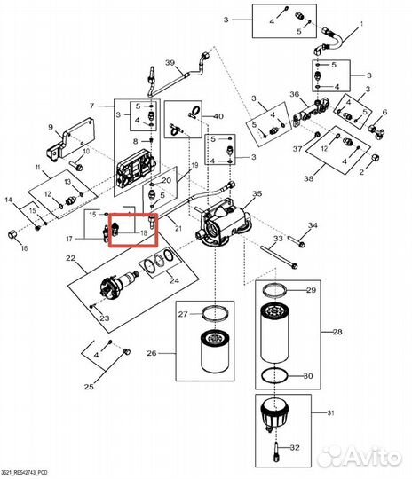 Датчик давления John Deere 1210E 1510E