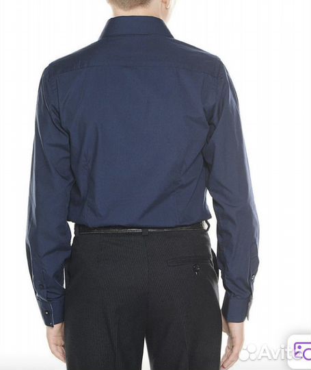 Новая рубашка Silver Spoon синяя школьная