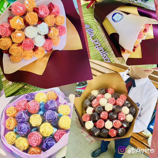 Шоколадные букеты ко дню учителя/воспитателя