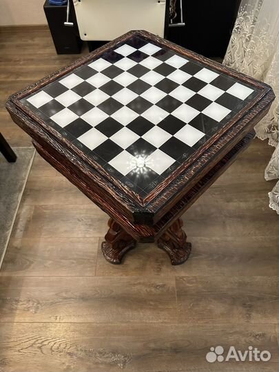 Шахматный стол ручная работа, резной