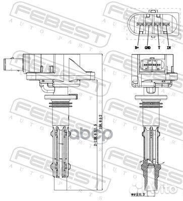 Катушка зажигания 16640-003 16640003 Febest