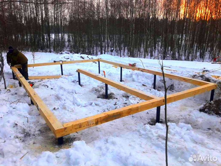 Фундамент свайный-винтовой под ключ