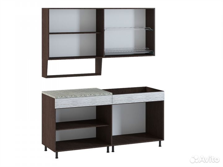 Кухонный гарнитур Алиса 10 Венге/Манго (готовая ко