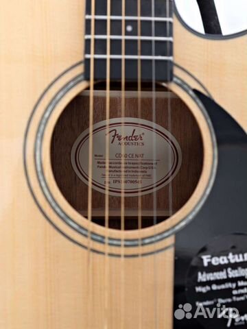 Электроакустическая гитара fender cd-60ce новая объявление продам