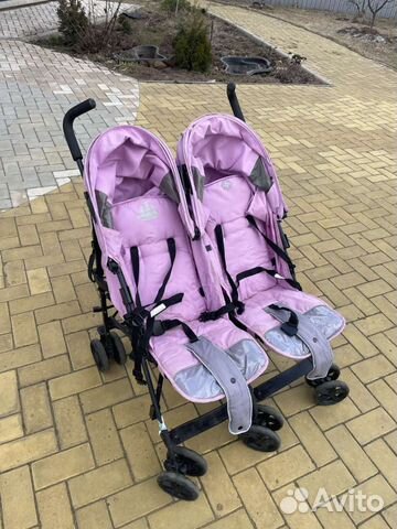 Прогулочная коляска трость для двойни
