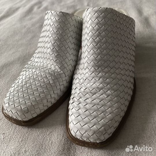 Плетеные сабо на каблуке 37