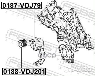 0187-VDJ79 Ролик натяжной приводного ремня Febe